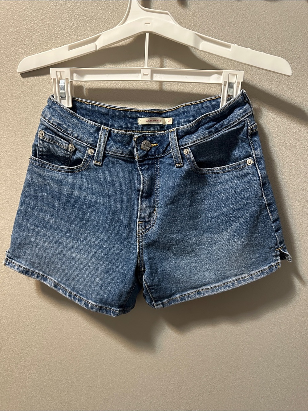 Levi Strauss & Co A-Line Denim Shorts